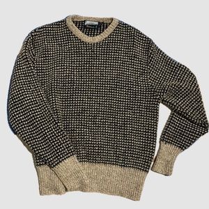 Vintage wool crochet sweater size xl mens.
